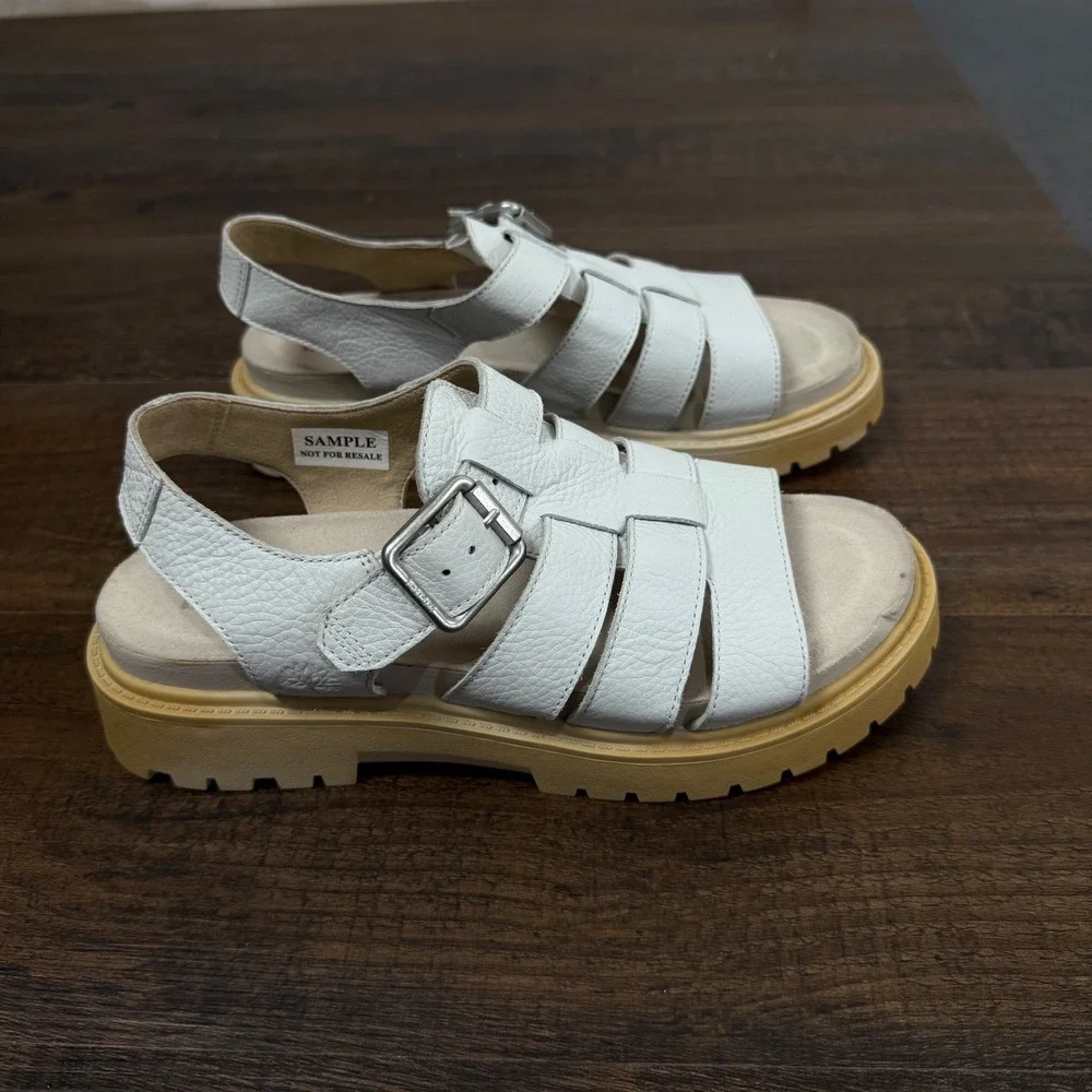 Timberland London Vibe White Fisherman Gladiator Lug Platform Sandals 7 - Picture 1 of 9